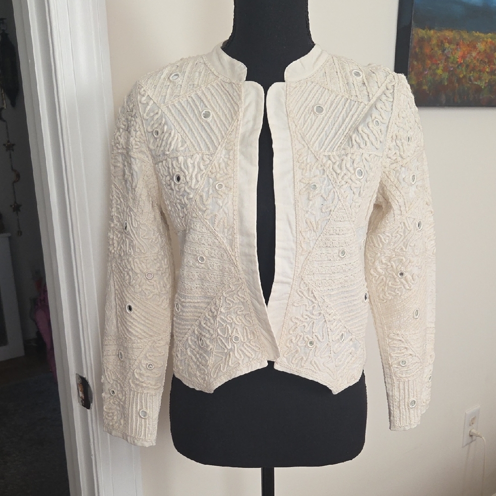 Embroidered Jacket with Mirrors